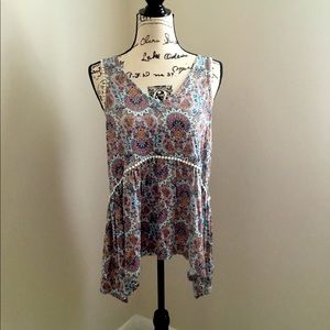 Eyeshadow Floral Sleeveless Top